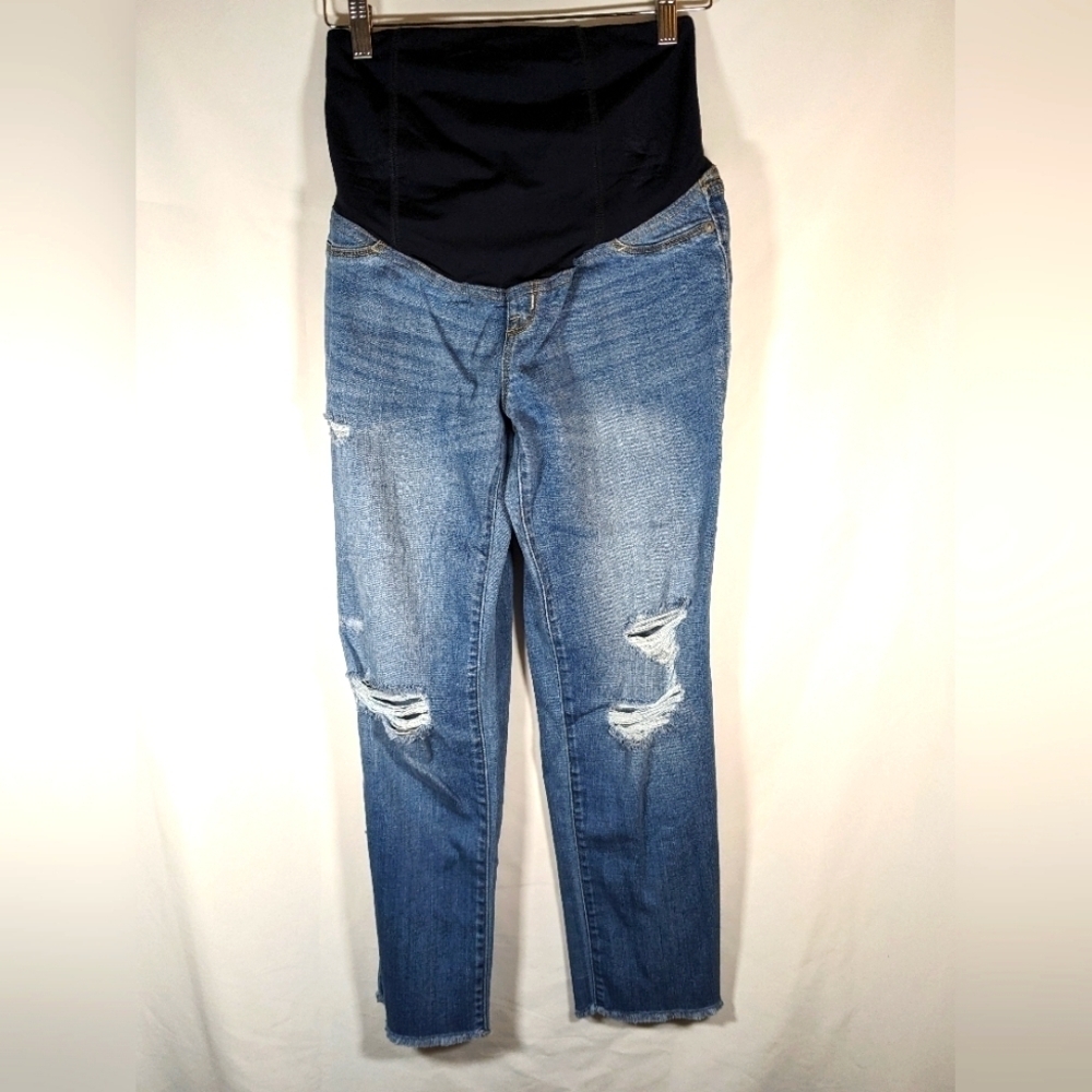 Isabel Maternity Straight Cropped Over the Belly Jeans Size 2 by Ingrid & Isabel